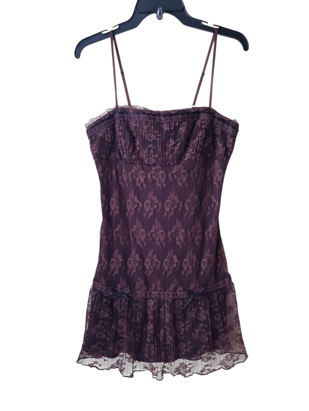 Kimchi Blue Brown Lace Mini Dress